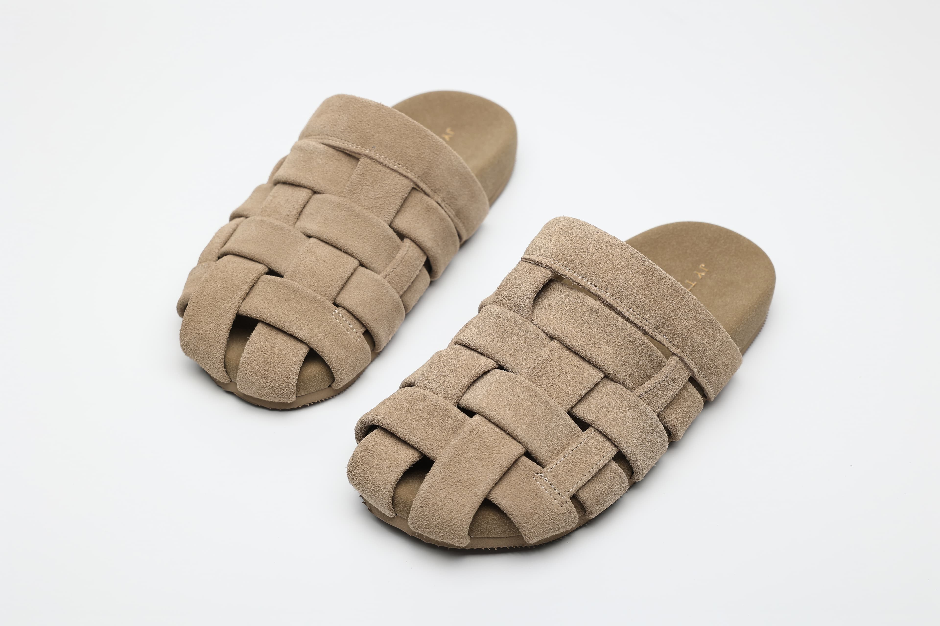 Woven Cow Suede Mule Slides supporting product image 2