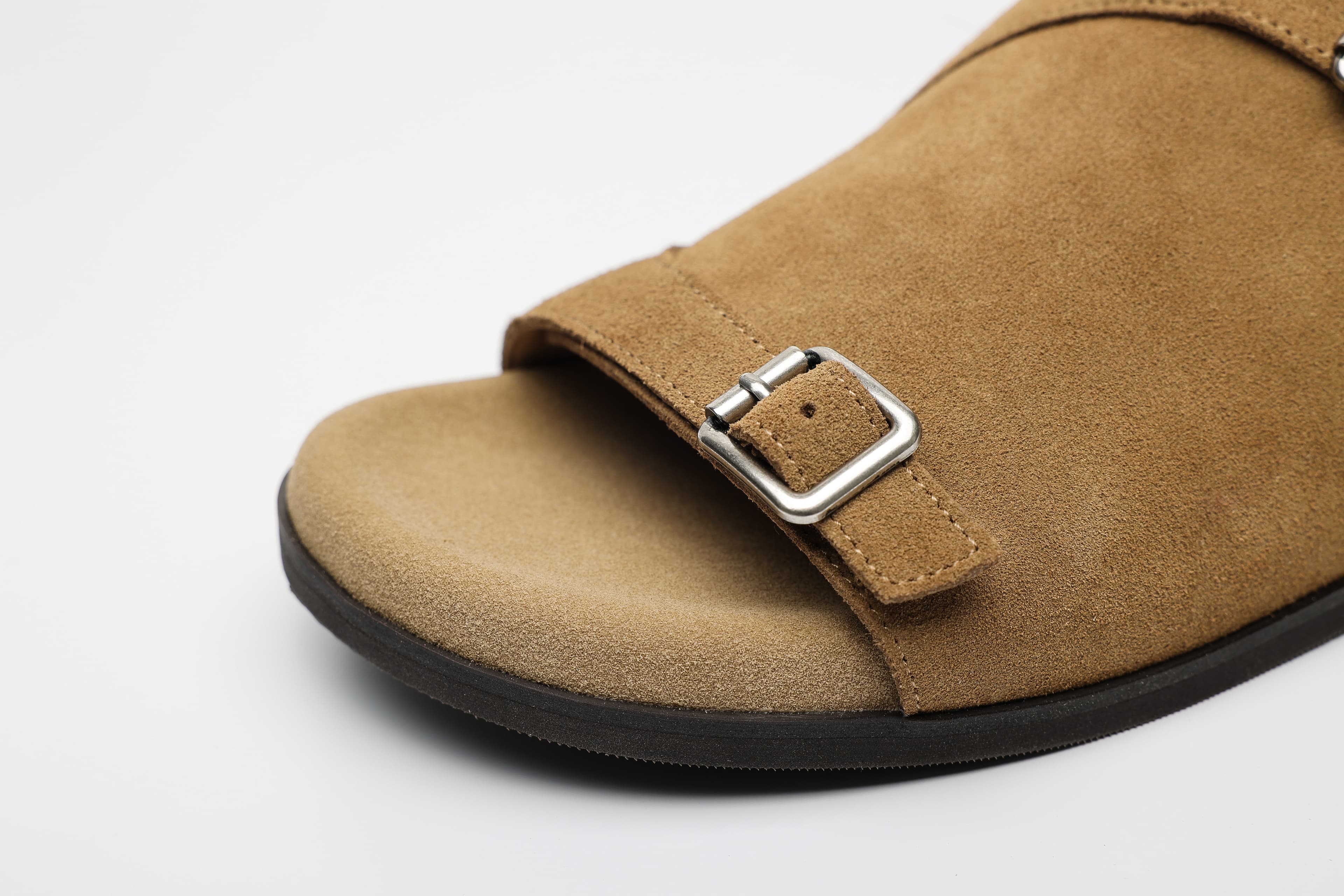 Single Buckle Cow Suede Comfort Slides supporting product image 4