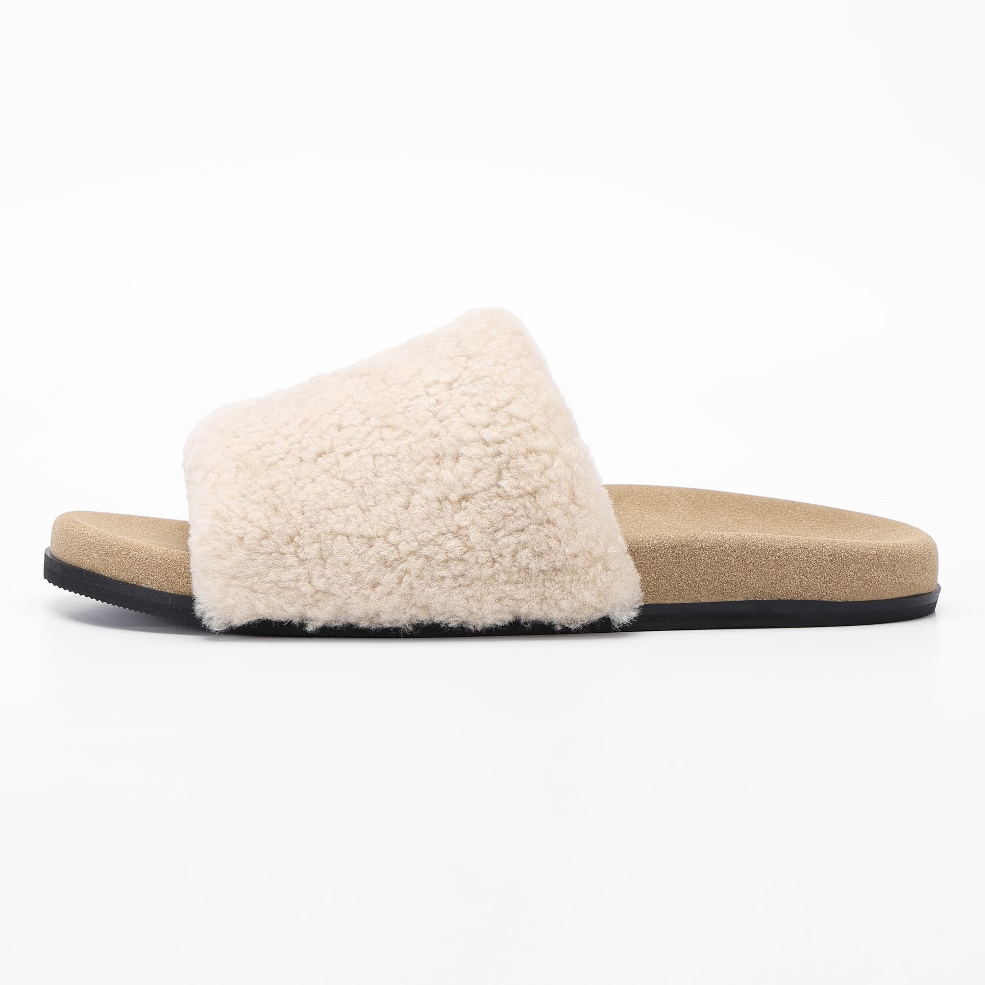 Genuine Lambswool Wide Strap Comfort Slides supporting product image 1