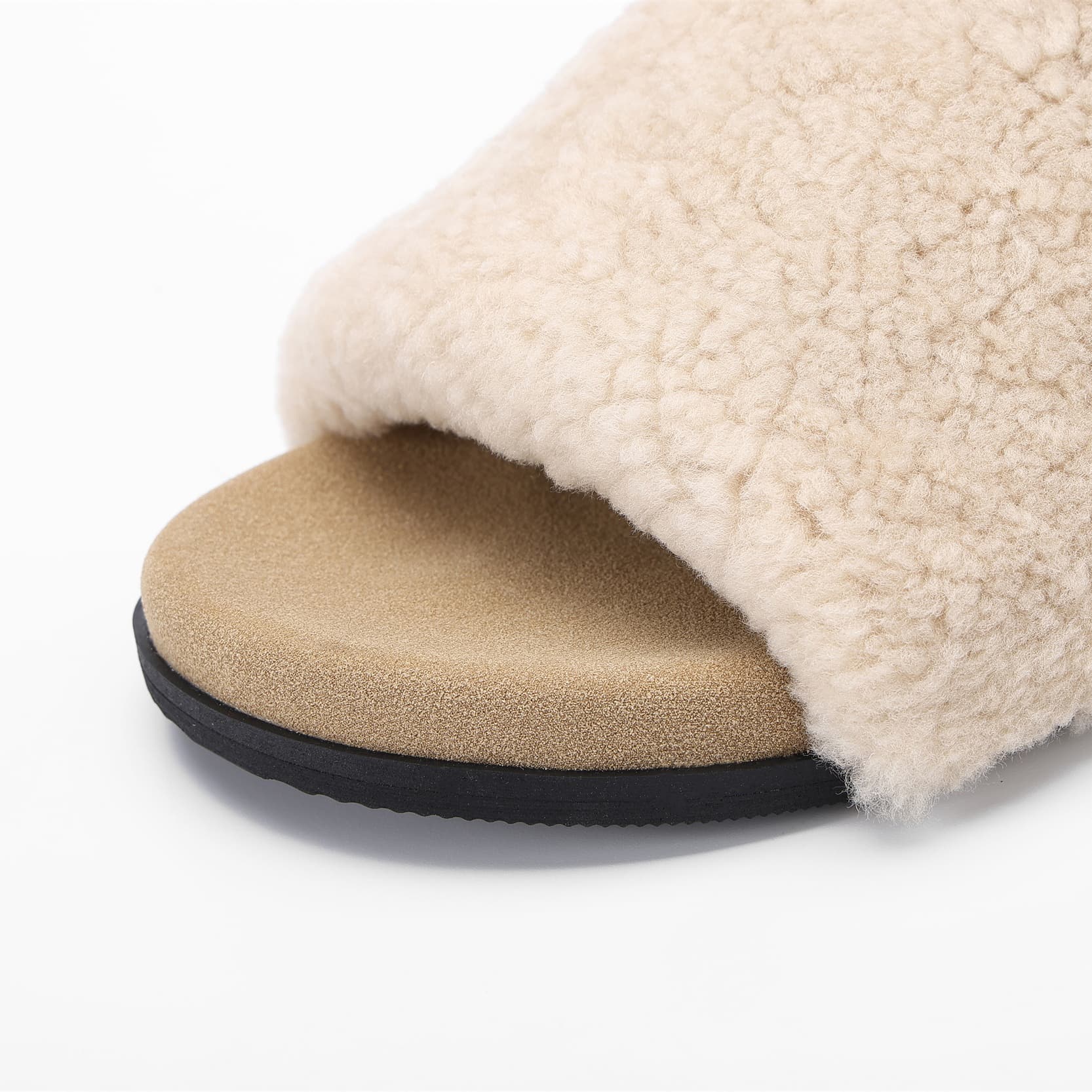 Genuine Lambswool Wide Strap Comfort Slides supporting product image 2